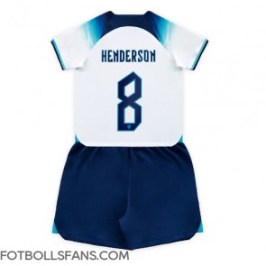 England Jordan Henderson #8 Replika Hemmatröja Barn VM 2022 Kortärmad (+ Korta byxor)